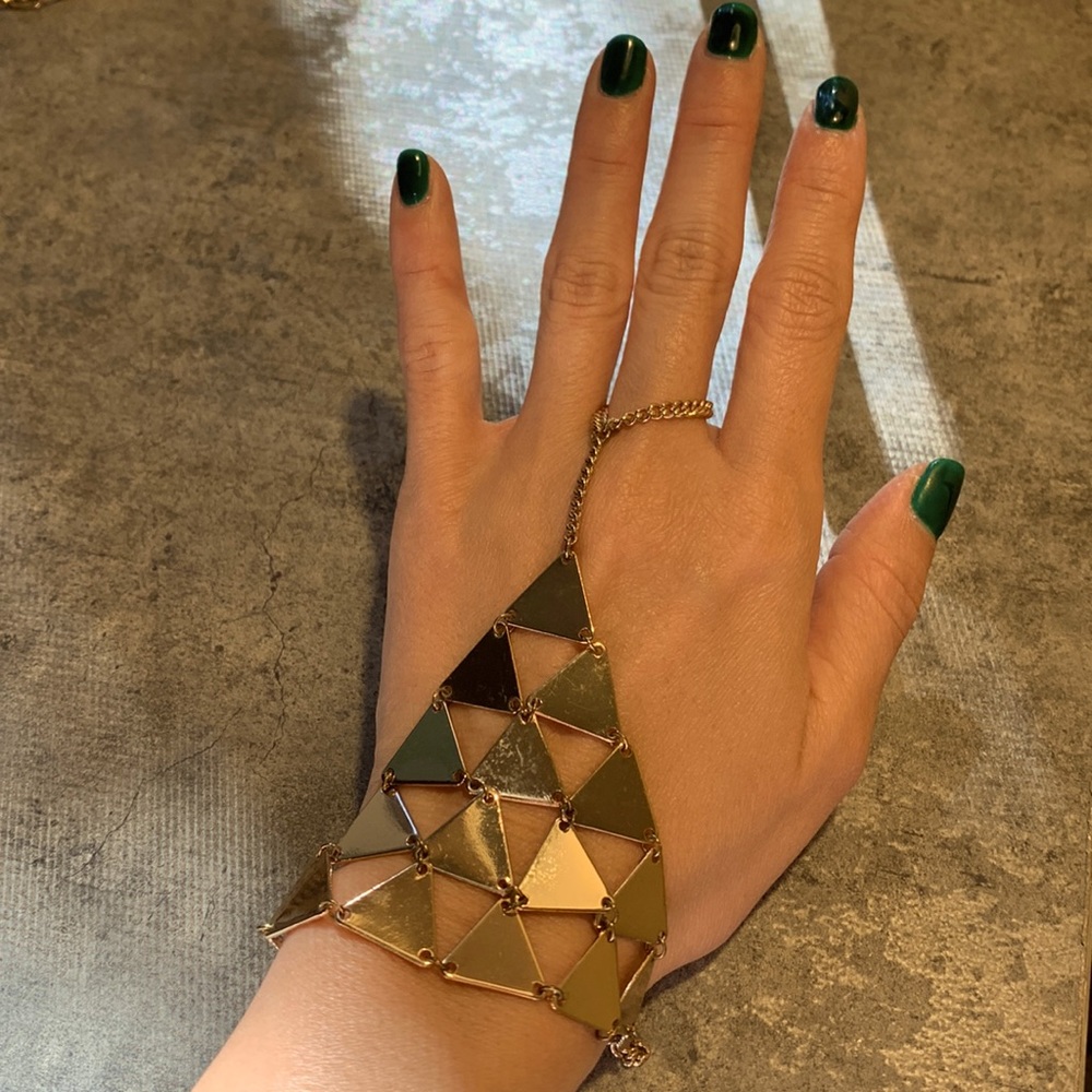 Gold hand chain